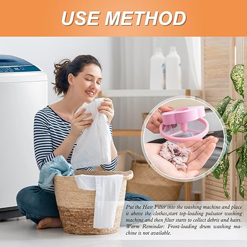 Miniatura 6 de Colector de pelusas para lavandería, removedor de pelo de mascotas para lavandería, bolsa de malla flotante para lavadora, bolsa de malla de pelusa