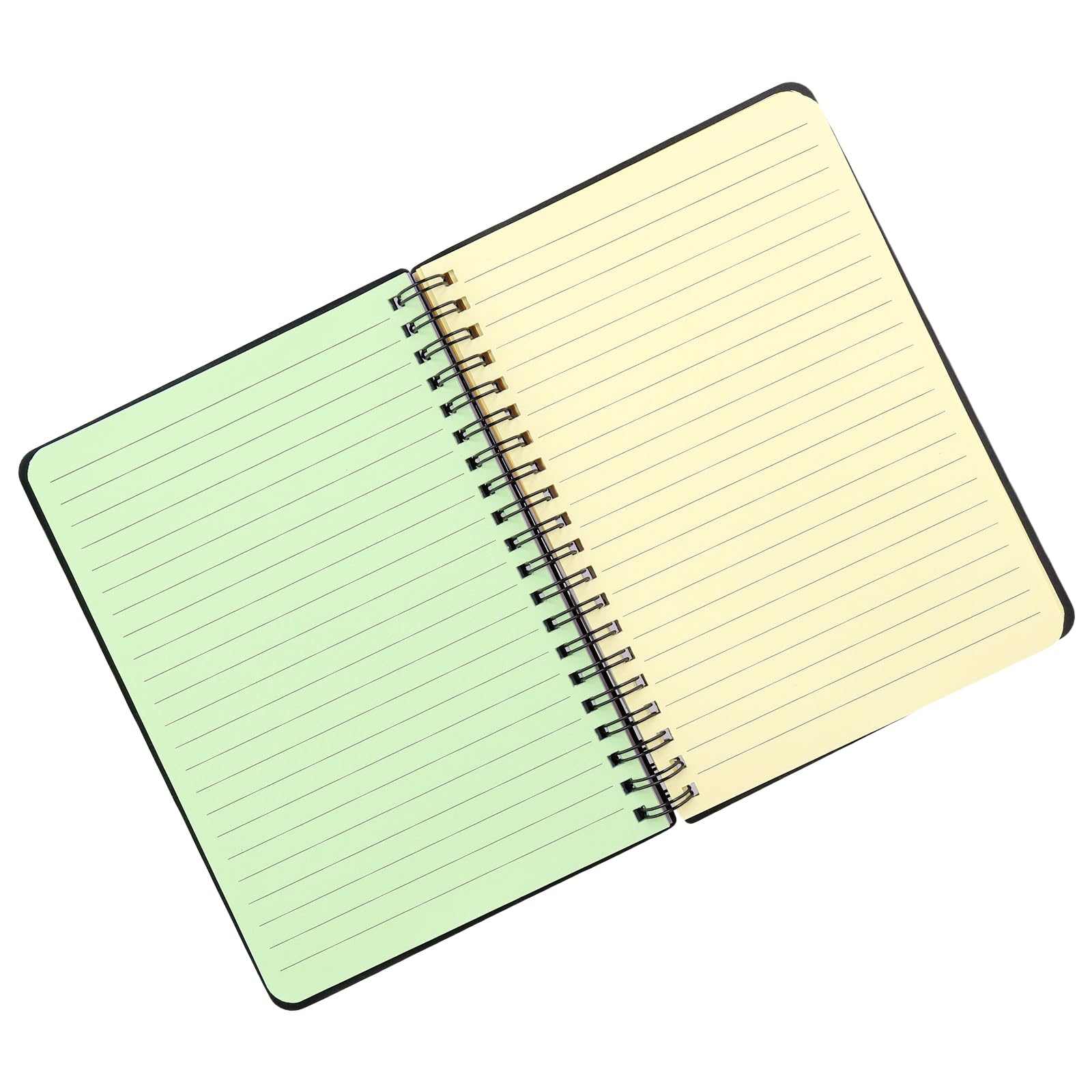 JAPCHET Lot de 12 carnets à spirale de 12,7 x 17,8 cm, 100 feuilles de papier ligné de couleur fluo perforé pour la maison, le bureau