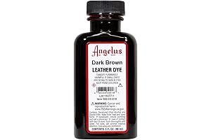 Angelus Leather Dye, a 3 oz Dark Brown Coloring Solution