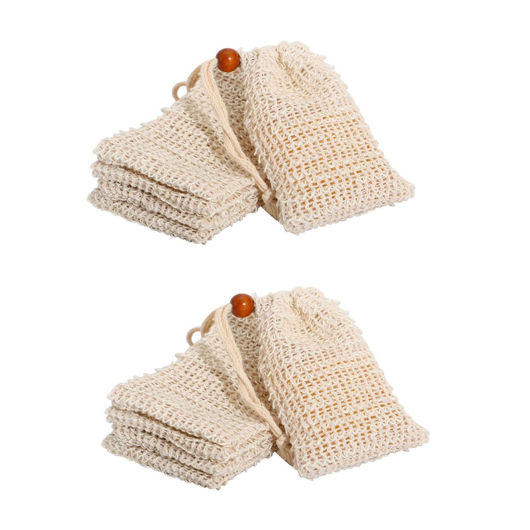 Hndhbfgrt Shower Bath Sisal Soap Bag Natural Sisal Soap Bag Exfoliating Soap Saver Pouch Holder 40Pcs