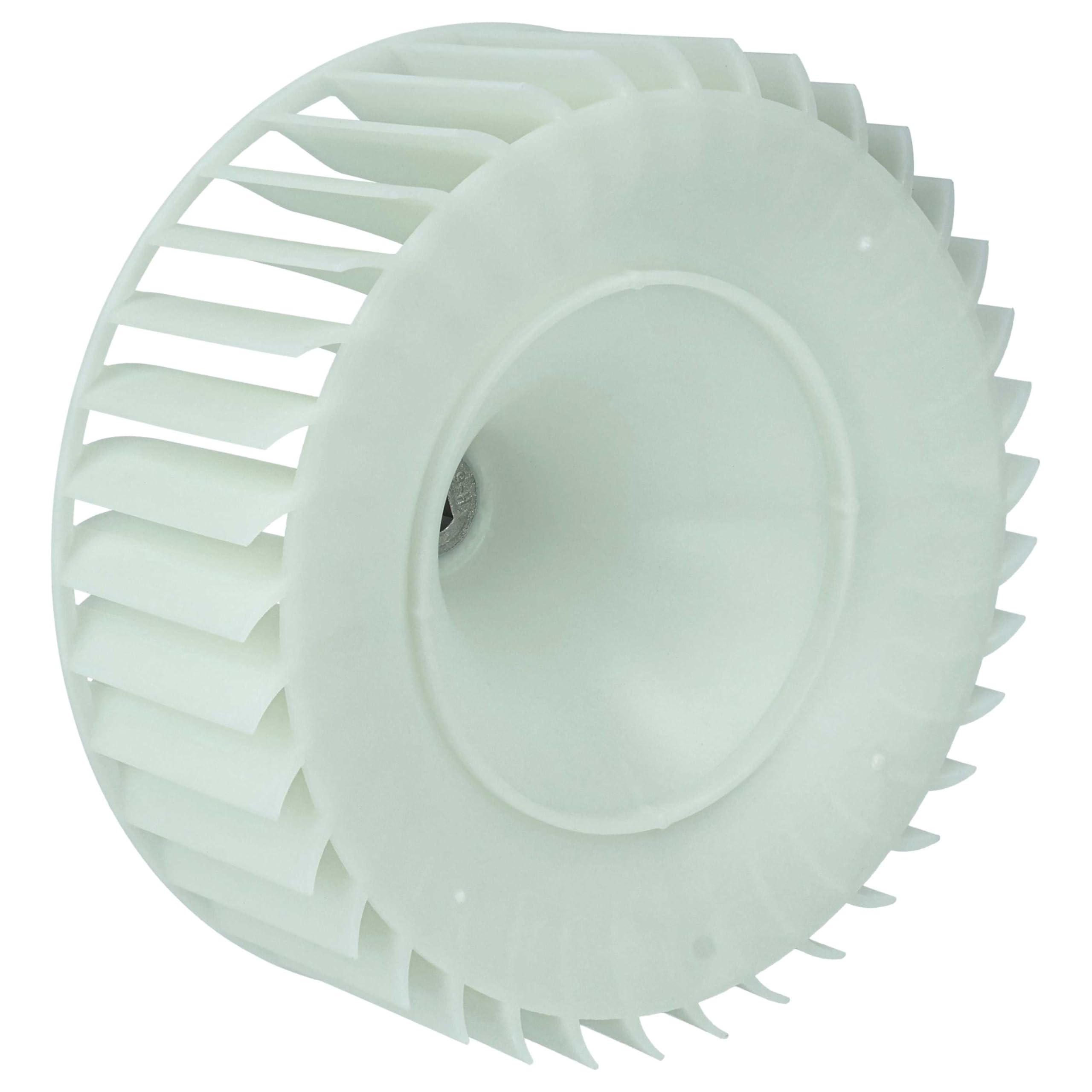 vhbw Lüfterrad kompatibel mit Samsung DV80N62552W/ET, DV80N62532W/ET, DV80N62532W/EN Trockner, Wäschetrockner - 14,8 cm Turbine Weiß