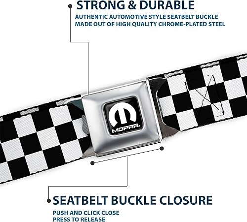 Miniatura 6 de Buckle-Down Cinturón de seguridad para hombre a cuadros Mpf-w20304