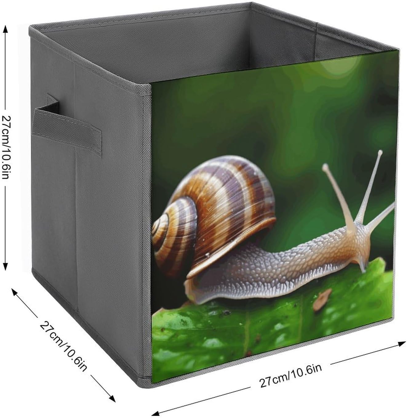 Folding Storage Bins Oxford Fabric Clothes Storage Boxes with Handles | Animal Snail Cube Organizer, Easy to Store, Multi Functional Cube Storage Organizer for Office Bedroom