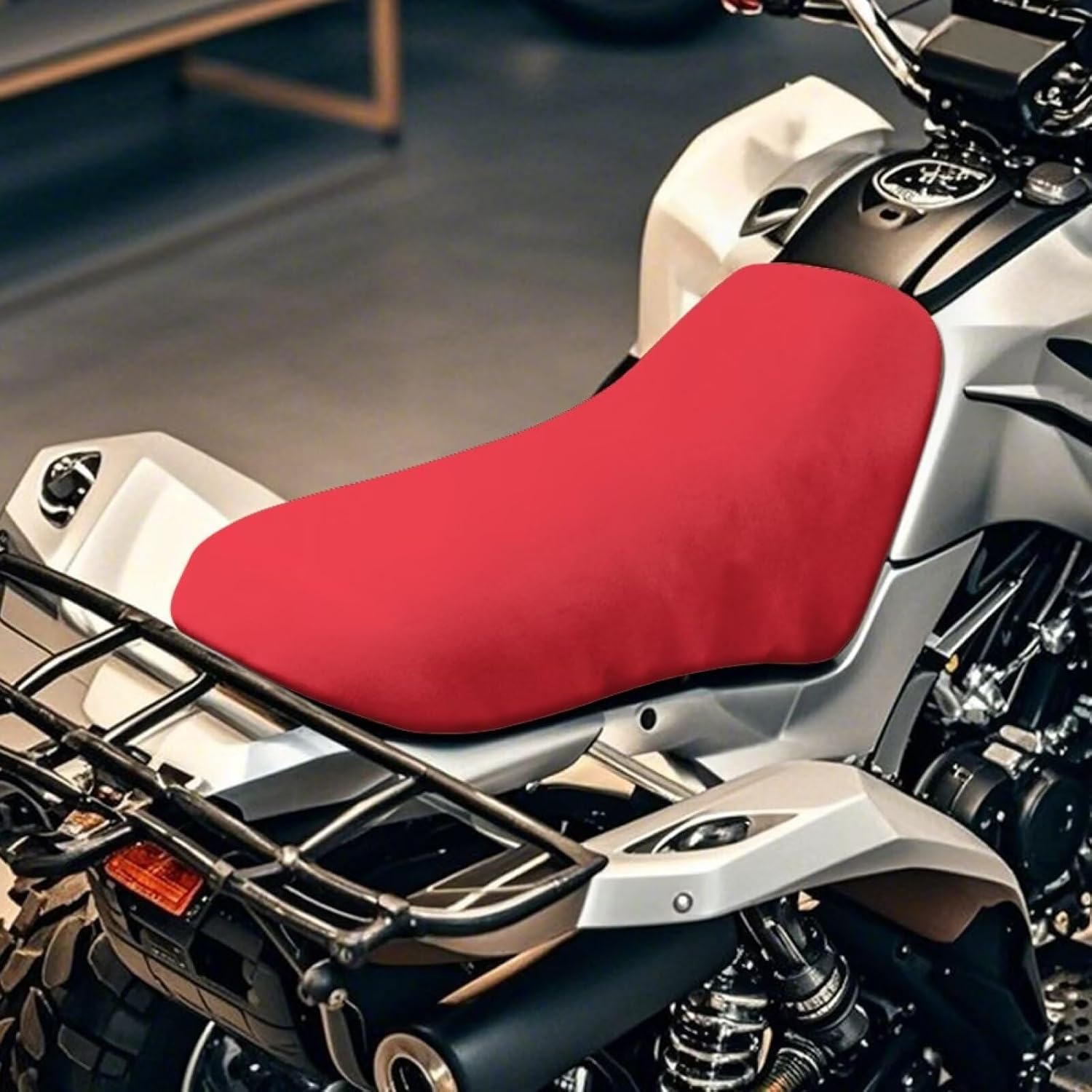 Dreaweet ATV Seat Cover Red Waterproof Four Wheeler Seat Cover ATV Accessories for Women Compatible with Polaris Sportsman Fourtrax Can-Am Kawasaki Arctic Cat CFMOTO,Easy to Install