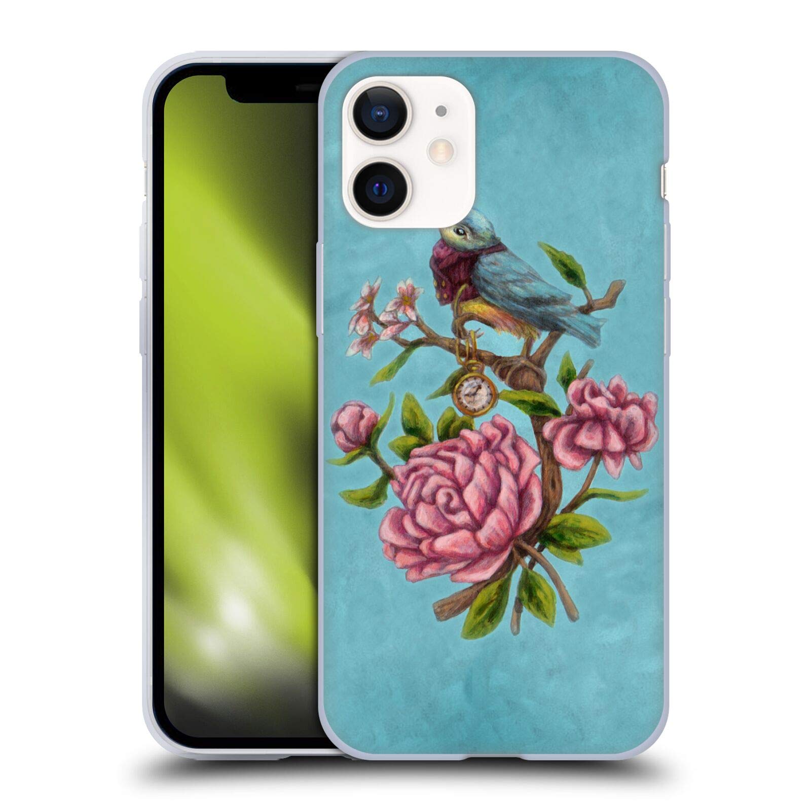 Carcasa fina para iPhone 12 Mini con acabado estético Romance Vintage impreso 7