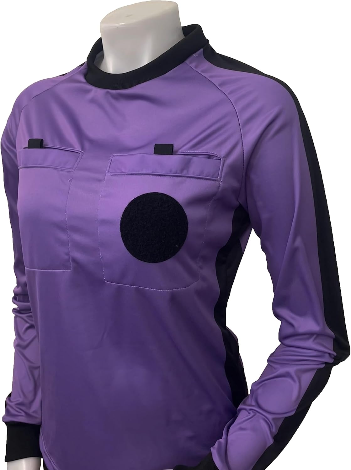 Smitty | USA-903-NCAA | Women's Long Sleeve Collegiate Soccer Referee Shirt | Made in USA 2" Black Stripe & Panels | College