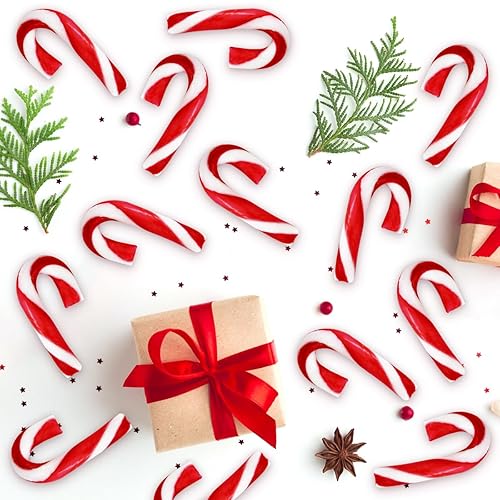 Miniatura 4 de Mini bastones de caramelo de Navidad, sabor clásico de menta roja y blanca para disfrutar de la familia navideña, pequeños bastones de caramelo
