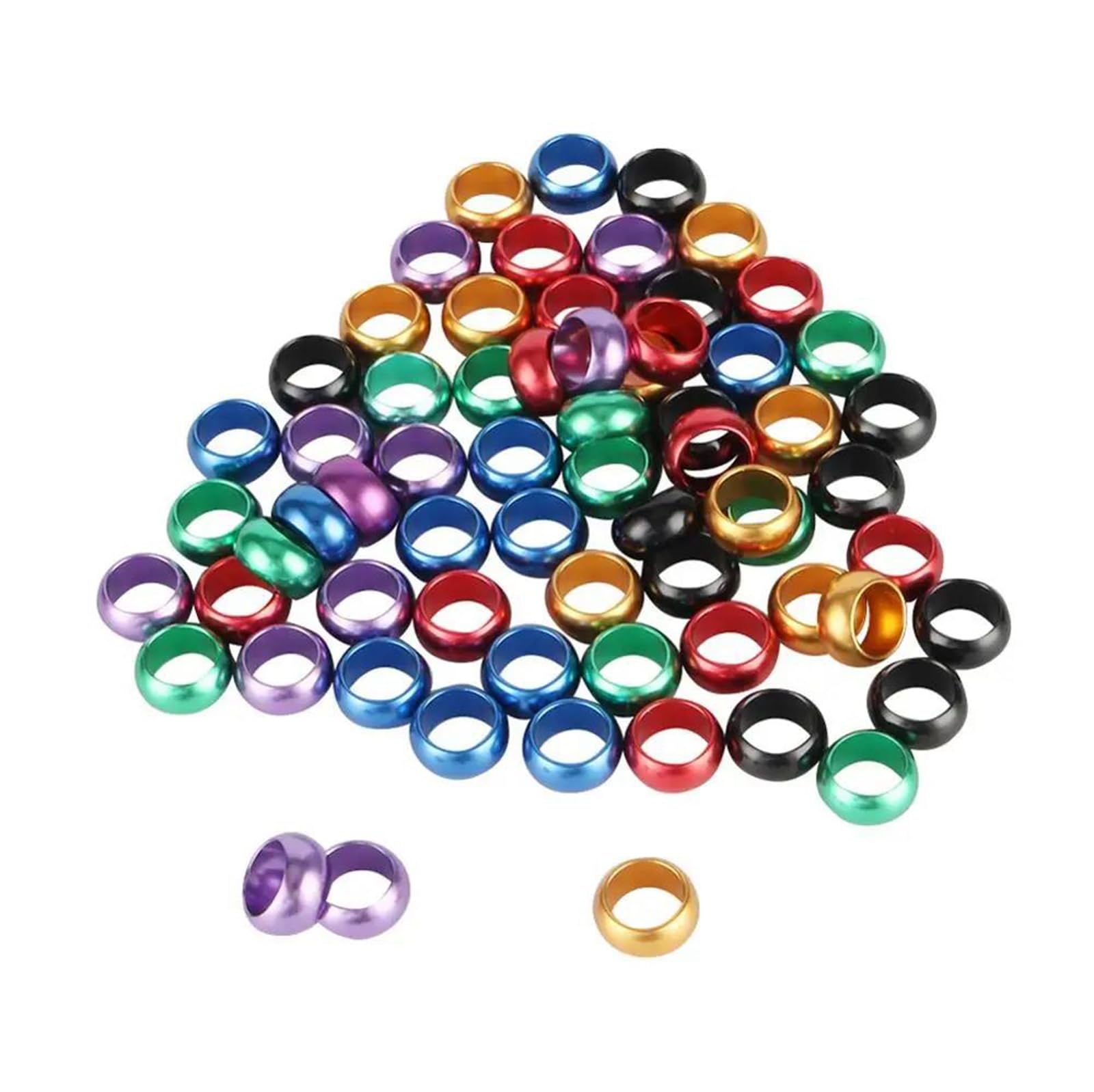 Anelli per zampe di piccioni, 20 anelli in alluminio for zampe di uccelli multicolori 8mm/10mm for l'identificazione di piccioni e pappagalli(Green,Inner Diameter 10mm)