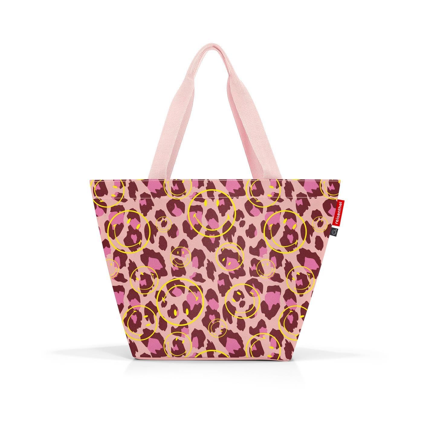 reisenthel shopper smiley® leo blush – Geräumige Shopping Bag und edle Handtasche in einem – Aus wasserabweisendem Material