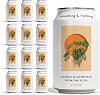Something & Nothing Orange & Mandarin Flavoured Sparkling Water 12x 330ml Cans | Lightly Carbonated Fizzy Soda Waters with Added Grape & Lemon Juice | Vegan & Low Calorie Healthy Soft Drinks