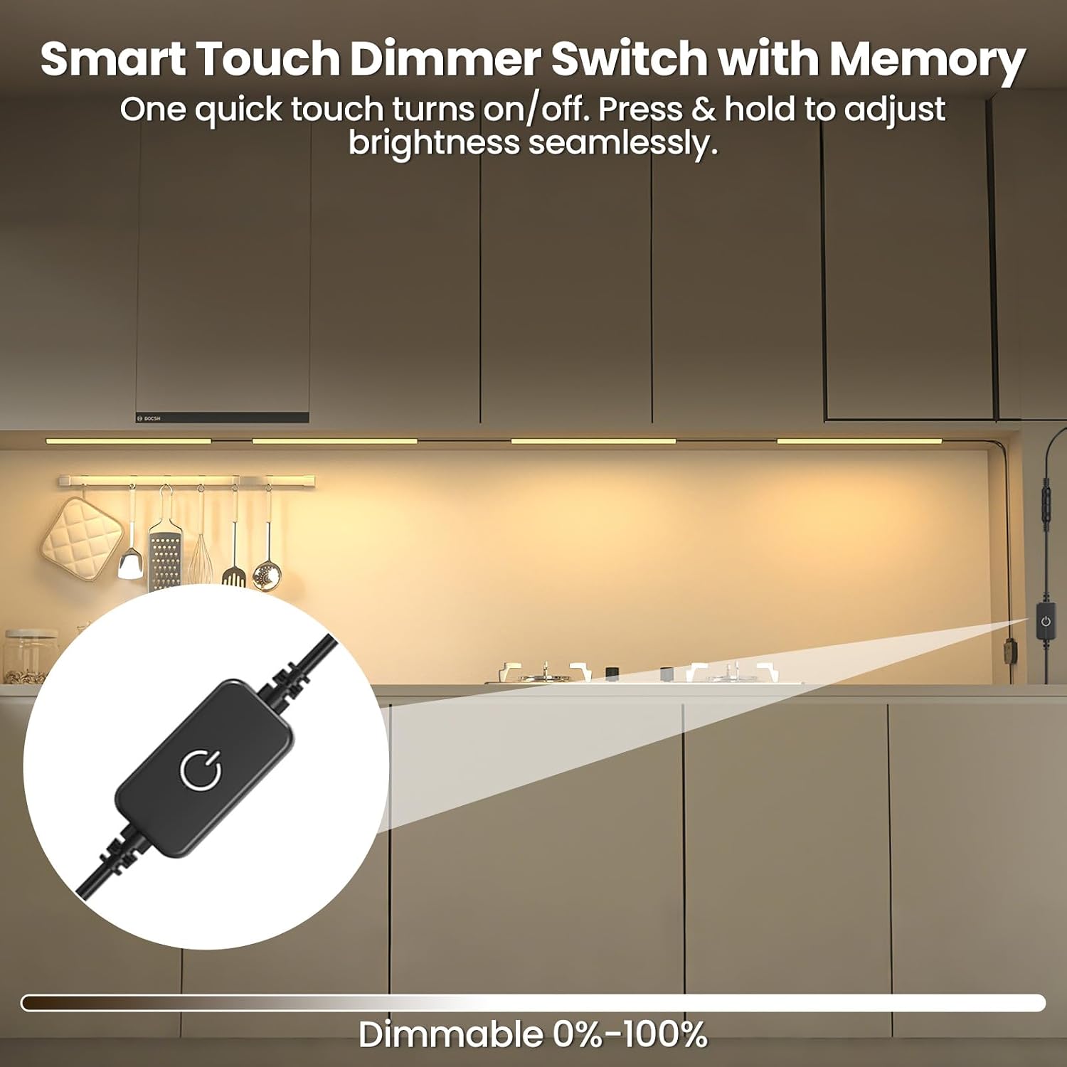 4 x 12 Inch Black V-Shaped Display Cabinet Lights Warm White 3000K | Touch Control Dimmable LED Under Cabinet Lighting Shelf Lights Plug in with Memory Function for Shelves Bookshelf Showcase