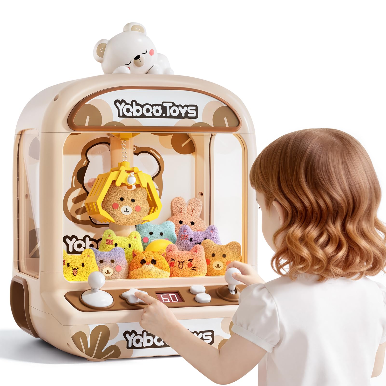 Claw Machine for Kids,Rabbit Mini Claw Machine 5 6 8 Year Old Girls Gifts,Game Toy with Sound and Lights,Girls Toys Age 5 6 7,Ideal Birthday Educational Gifts for Kid Girl