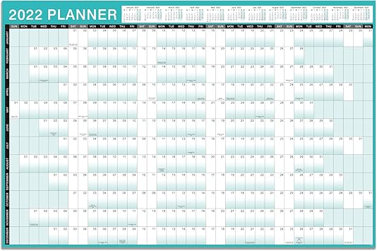 Calendar Planner 2022 Wall Planner 2022 - Large Wall Planner 2022, Yearly Planner Calendar With  Julian Date, 88 Cm X 58 Cm, 1-Sided Horizontal Calendar, Paper Folded  Edition For Home, Office Or School : Amazon.co.uk: