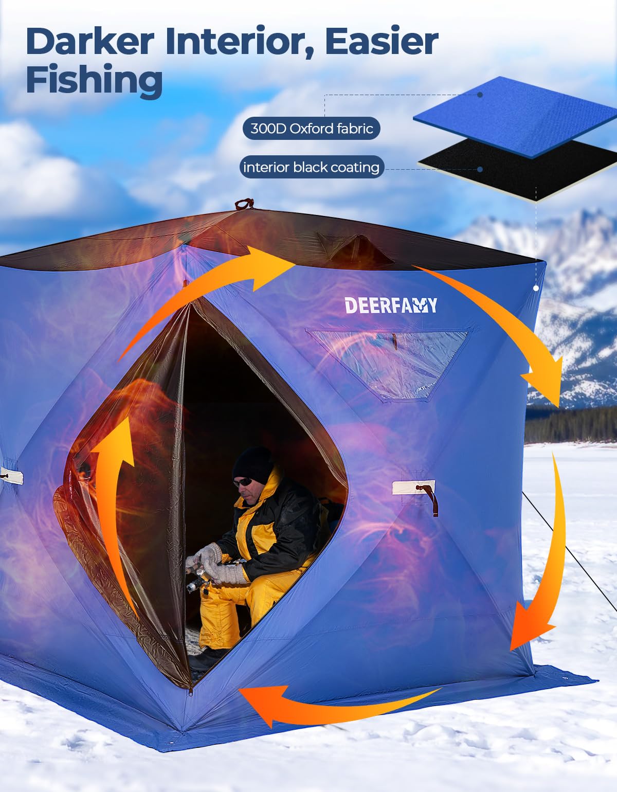 Vevor Person Ice Shanty Vevor Canvas VEVOR 2/3/4/8 Person Ice