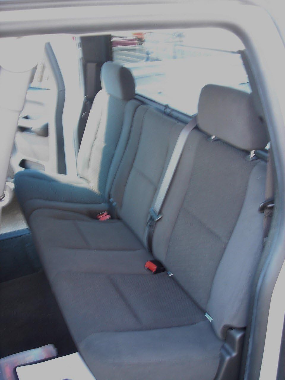 Durafit Seat Covers, 2007-2013 Chevy Silverado and GMC Sierra Xcab Rear 60/40 Split Seat Made in Black Leatherette