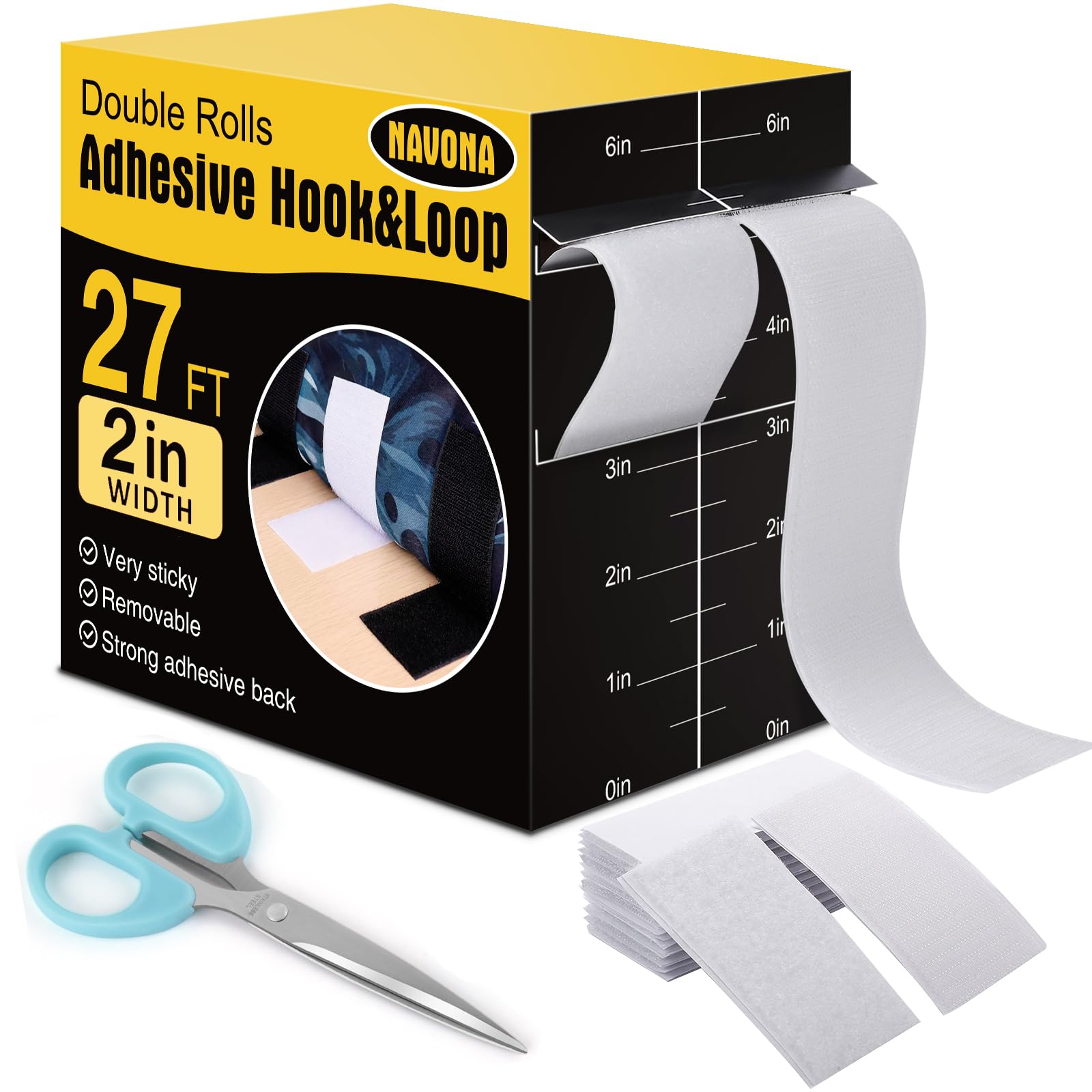 Heavy Duty Hook and Loop Tape - 60ft Rolls -15