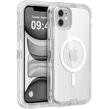 Follaroma Magnetic for iPhone 11 Case, Heavy Duty Phone Cases, Clear, 6.1"
