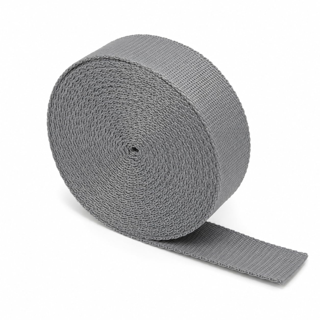 The Webbing Shop Polypropylene Webbing Strap, Continuous Length Flat Woven Tape for Bags, Crafts, Belts, Pet Collars and Leads (Grey, 25mm x 10m) — image 1