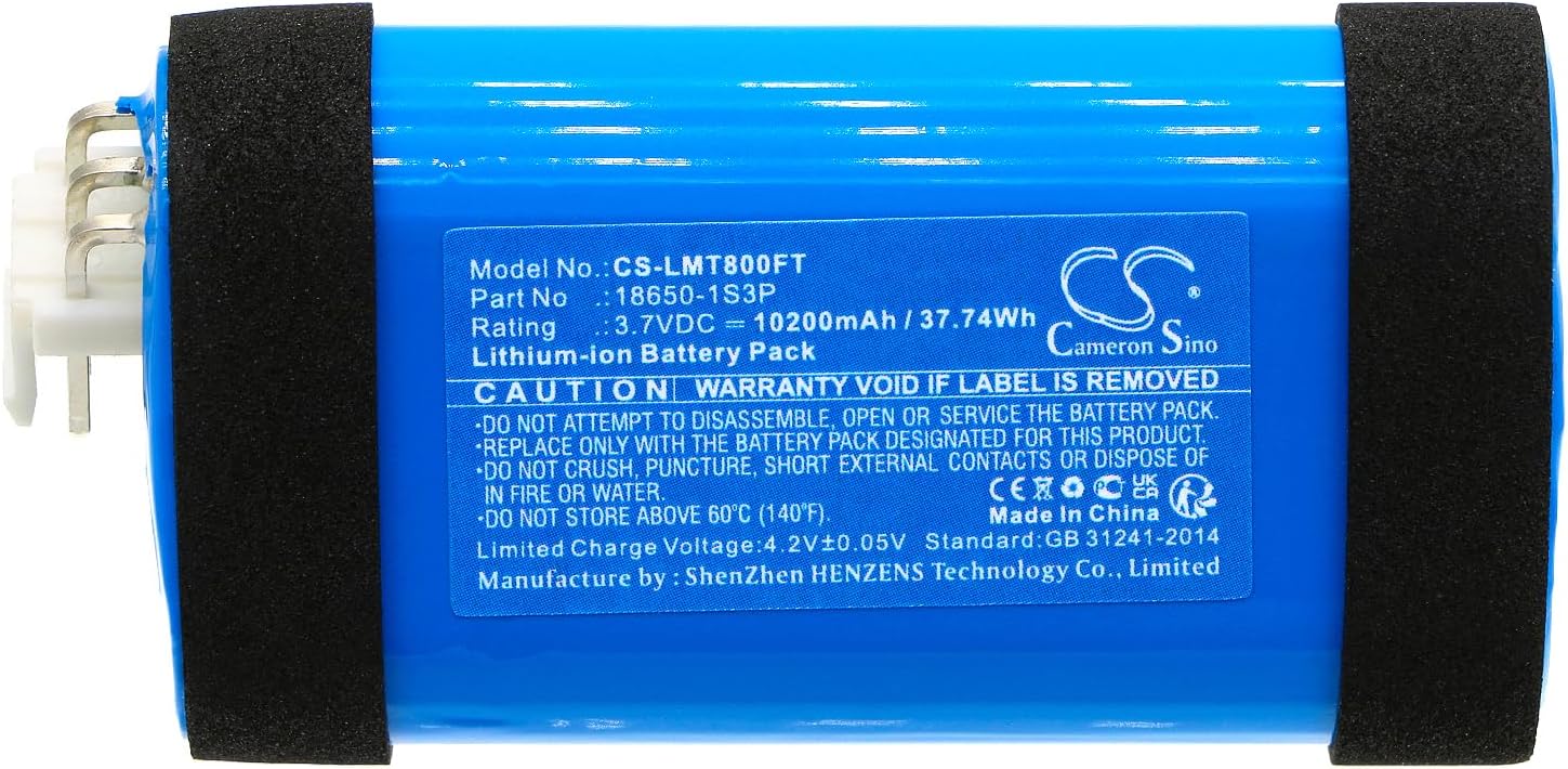 CS Cameron Sino 10200mAh / 37.74Wh Replacement Battery for Ledlenser MT8, 18650-1S3P
