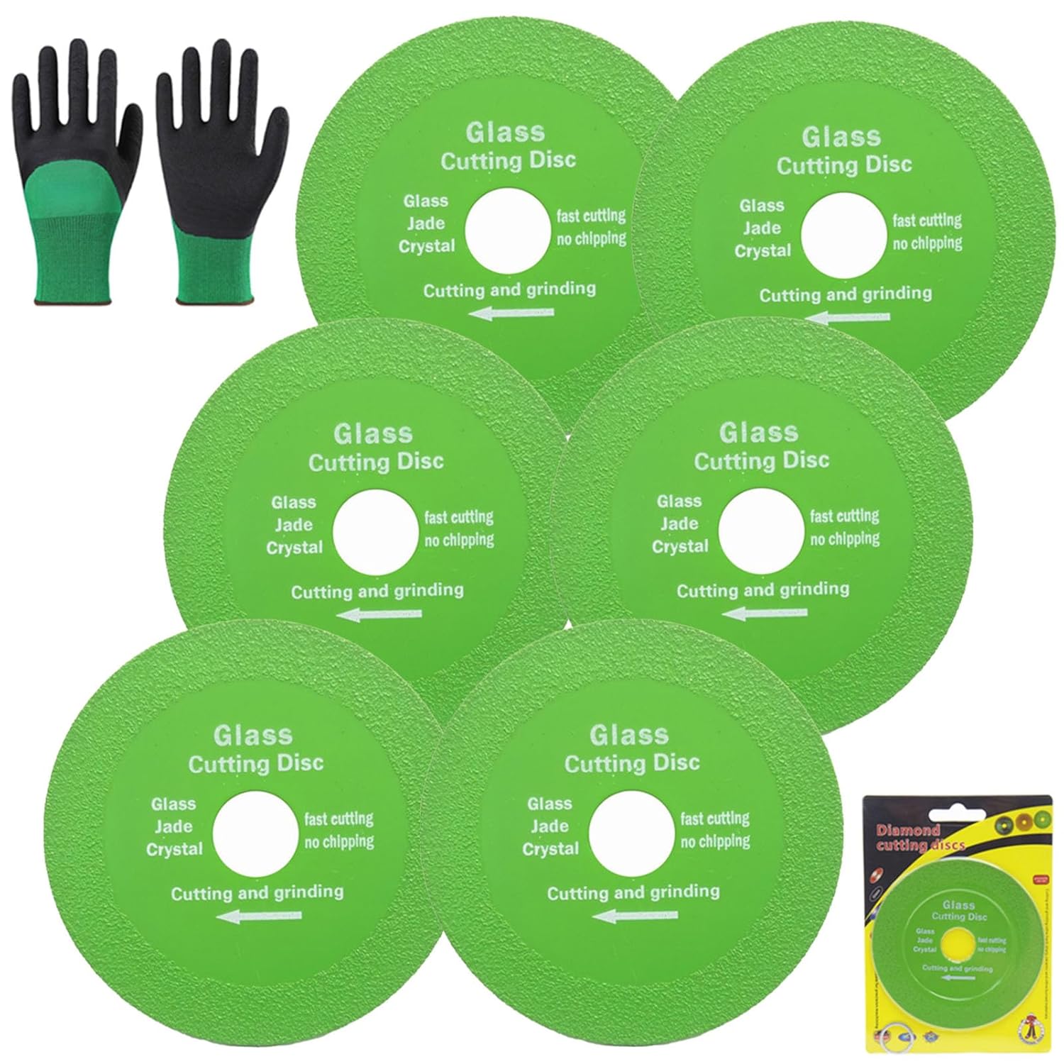 Rock Slab Grinding Disc, Glass Cutting Disc, Indestructible Disc for Angle Grinder, Tile and Rock Slab Cutting and Angle Grinder Discs, Rock Plate Flat Grinding Disc Tile Ceramic (20mm,6pcs)