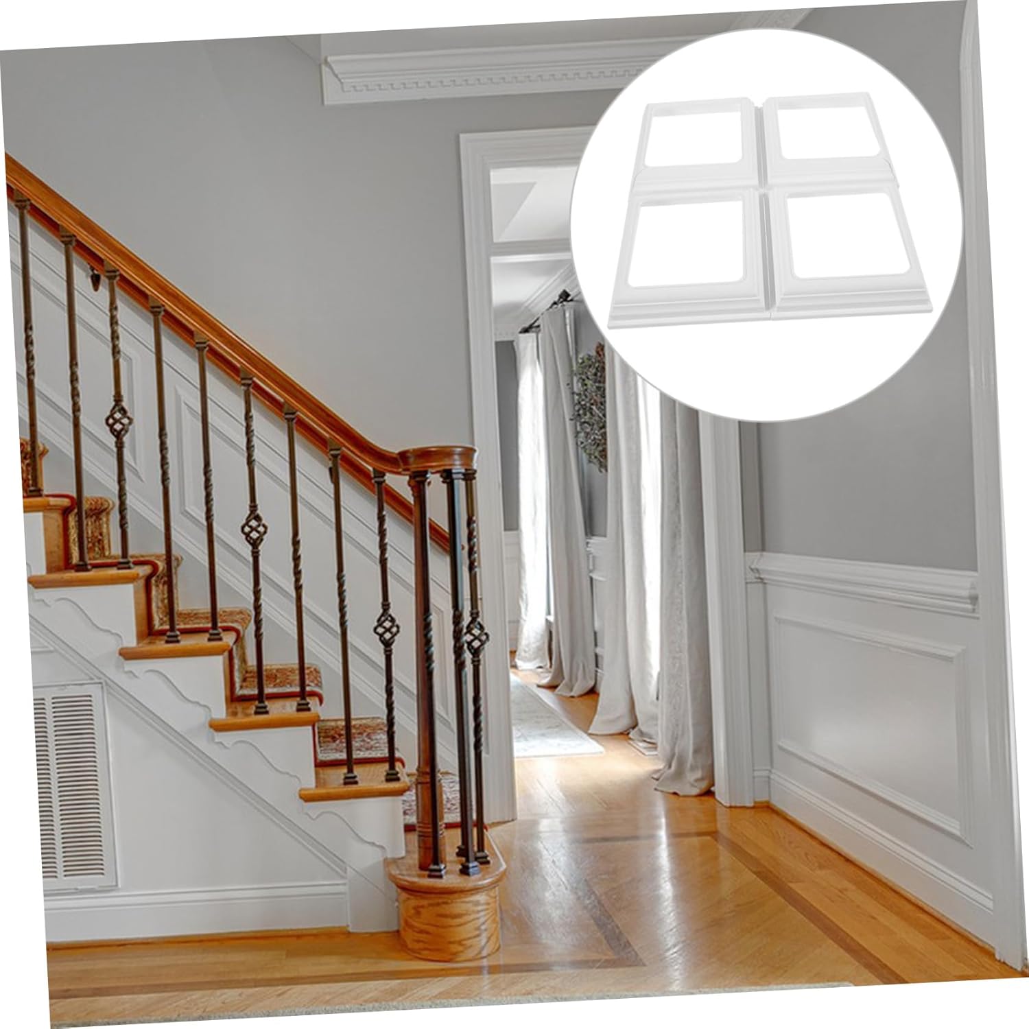 VICASKY 8pcs Vinyl Post Skirt Covers for Railing and Fence Posts Decorative Column Wraps for Outdoor Use Safety and Aesthetic Appeal