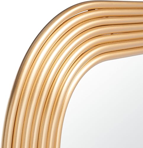 Miniatura 6 de SAFAVIEH Home Collection Ahna - Espejo de pared rectangular decorativo de latón de 24 x 36 pulgadas para dormitorio, sala de estar, baño, entrada