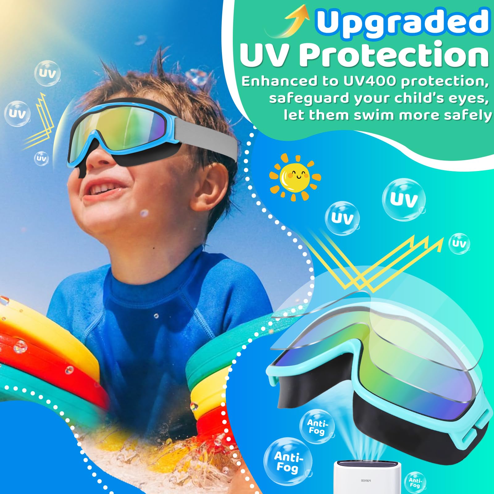 Vvinca Vvinca Casual Unisex niños (Pack de 2) | Ajuste sin fugas, niños y niñas