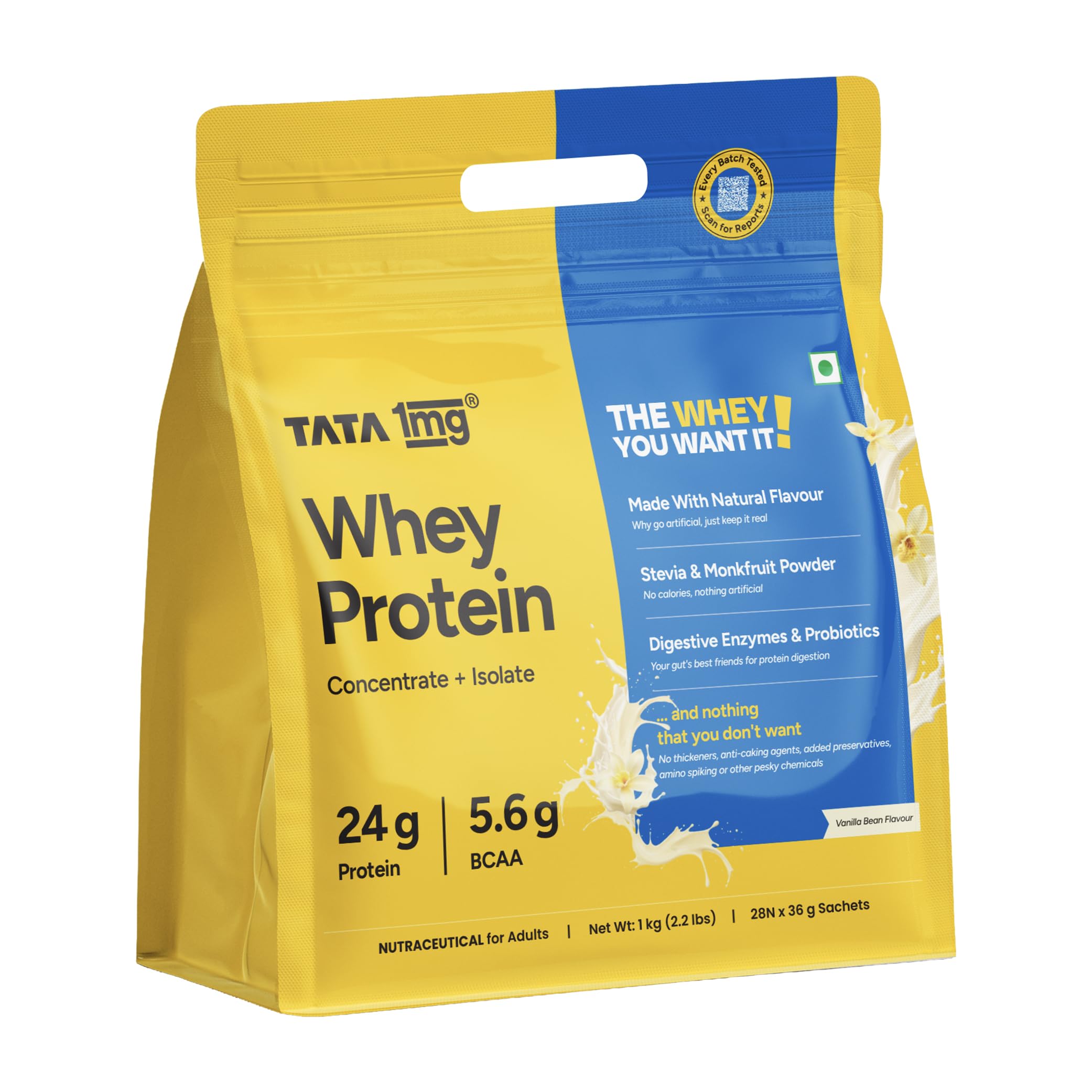 Tata 1mg Whey Protein Isolate | Unflavoured | 30g protein | 1kg — Amazon image 12