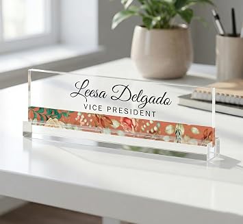 Artblox Personalized Acrylic Desk Name Plate Custom Office Decor