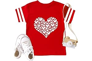 Valentine's Day Shirts Toddler Boys Girls Valentine Heart Graphic T-Shirt Casual Short Sleeve Tee Tops