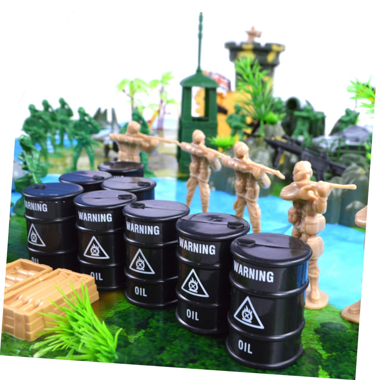 Set Modelli Militari Soldatini 130 Pezzi in Plastico | Tavola di Sabbia, Design Vivido, Stile Contemporaneo, Gioco Simulazione
