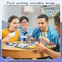 Vista 5 de Jetec 70 tarjetas reutilizables, fichas multifuncionales, juego de tarjetas de borrado en seco, 50 contadores de plástico blanco borrable, discos