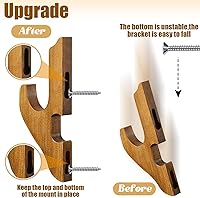 Vista 2 de Chunful - 2 piezas de soporte de pared para espada, soporte de katana, soporte de 1 nivel, soporte de katana de madera ajustable para exhibición