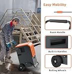 COSTWAY 163 Pints Commercial Dehumidifier, 4500 Sq.Ft Industrial Dehumidifier with Drain Hose, 24H Timer, for Basement, Warehouse, Job Site (Orange) | 4500 Sq.Ft Crawl Space Dehumidifier with Drain Hose, 24H Timer, for Basement, Warehouse, Job Site