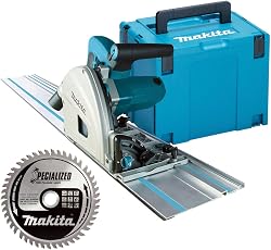 Makita Plunge Saw, SP6000J2, 165mm, 240V, 1.5m Guide Rail…