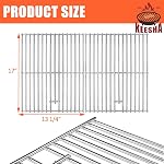 Stainless Steel Grill Grates for Nexgrill 720-0830H, 720-0783E 4-Burner Grills and 720-0888, 720-0888N 5-Burner Grills, Cooking Grids for Kenmore, Uniflame and Other Grills, 17-1/4" x 26-1/2"