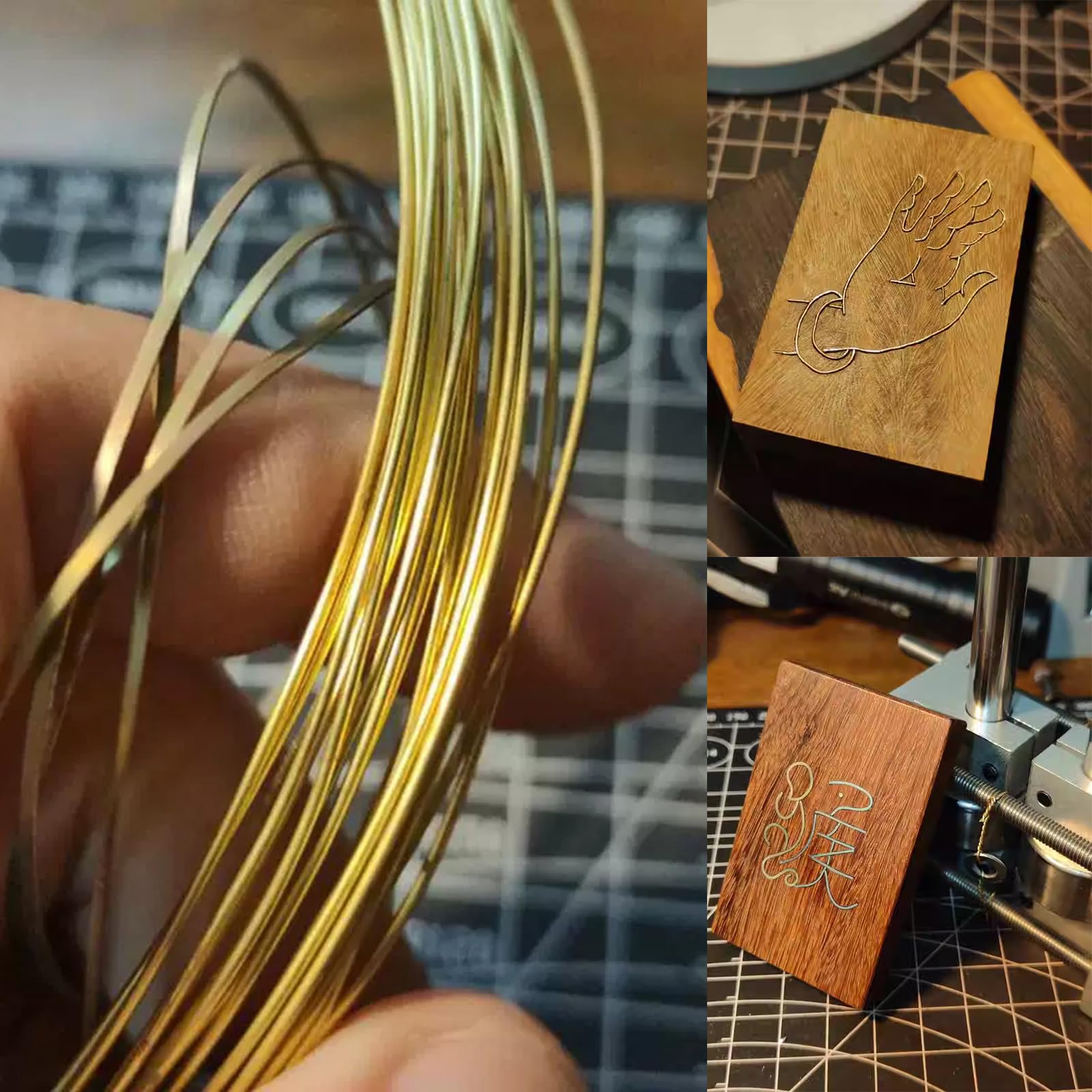 Máquina De Prensado De Alambre De Cobre Y Plata Hecha A Mano para Incrustaciones, Prensa Manual para Joyería, Grosor Ajustable, Herramienta De Bricolaje para Prensar Oro, Plata, Latón Y Cobre.