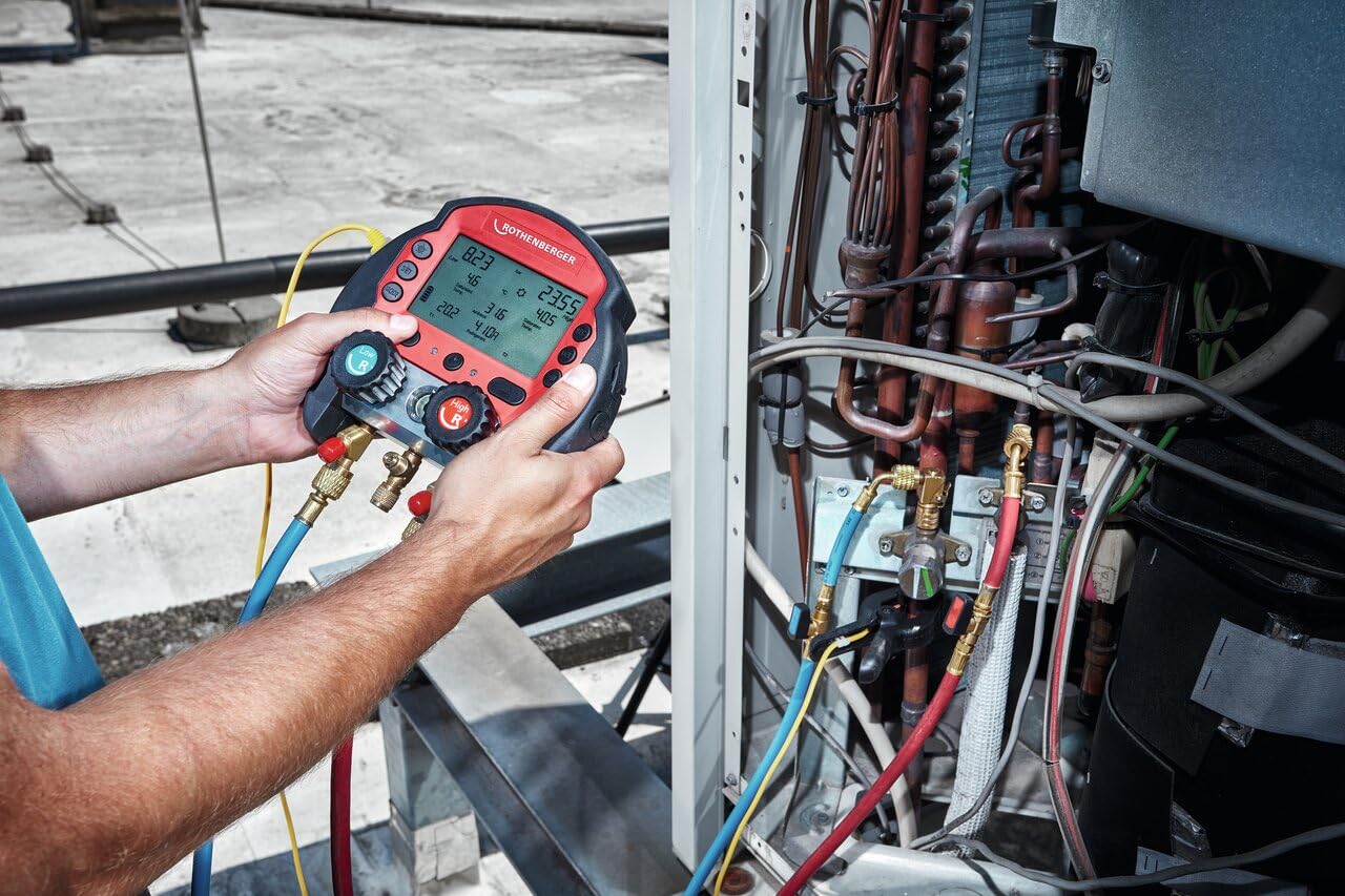 ROTHENBERGER ROCOOL 600 Set Blister | 1000000569 | Digitale Monteurhilfe, Messen des Vakuumlevels, Druckmessen, Wartung, Kältekreisläufe