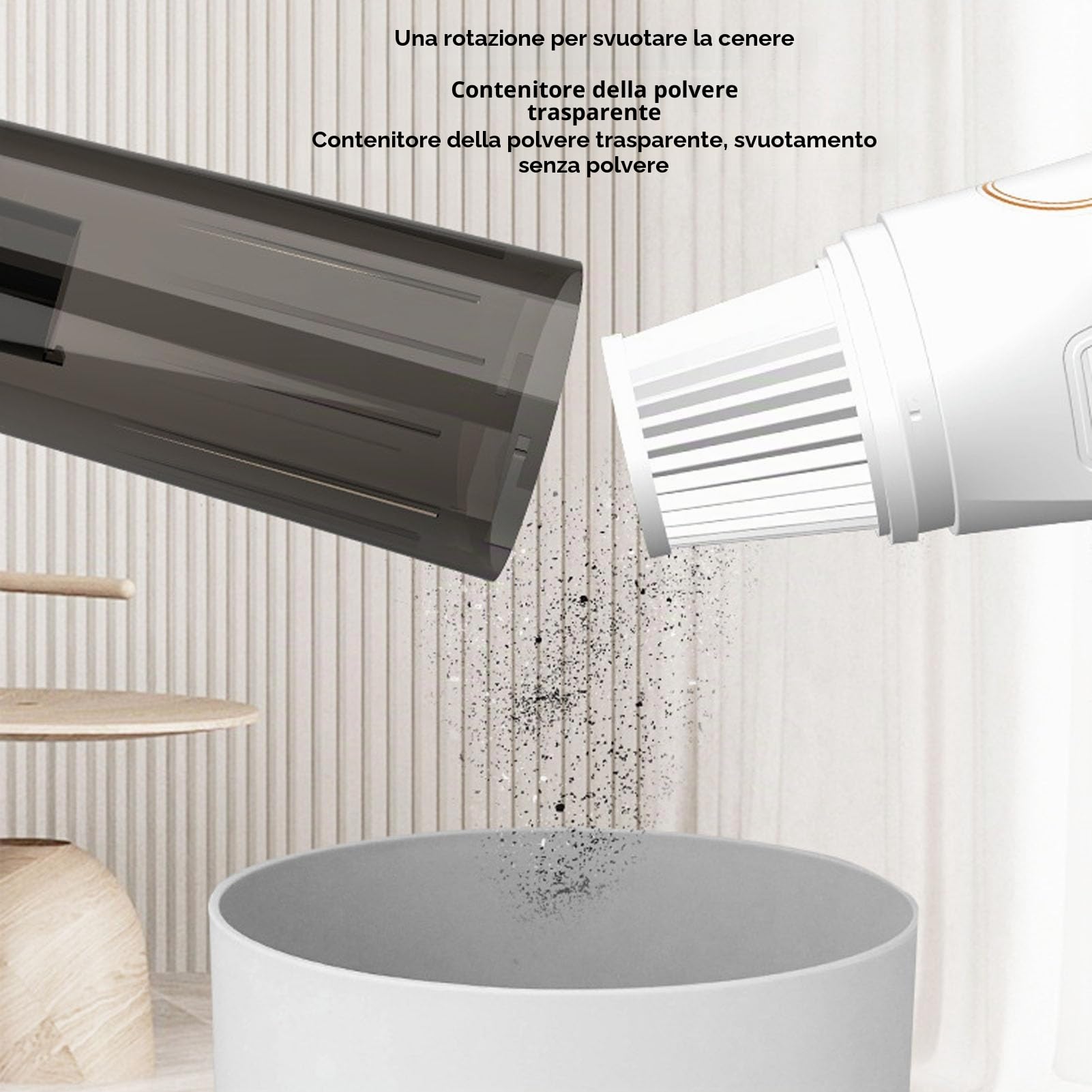 TOPINCN Aspirapolvere Portatile Senza Fili 36Db Pavimento Domestico 10.1 Leggero Potente Legno Duro per Spazzatrice Aspirapolvere Bianca 15Kpa Aspirapolvere Scopa Elettrica