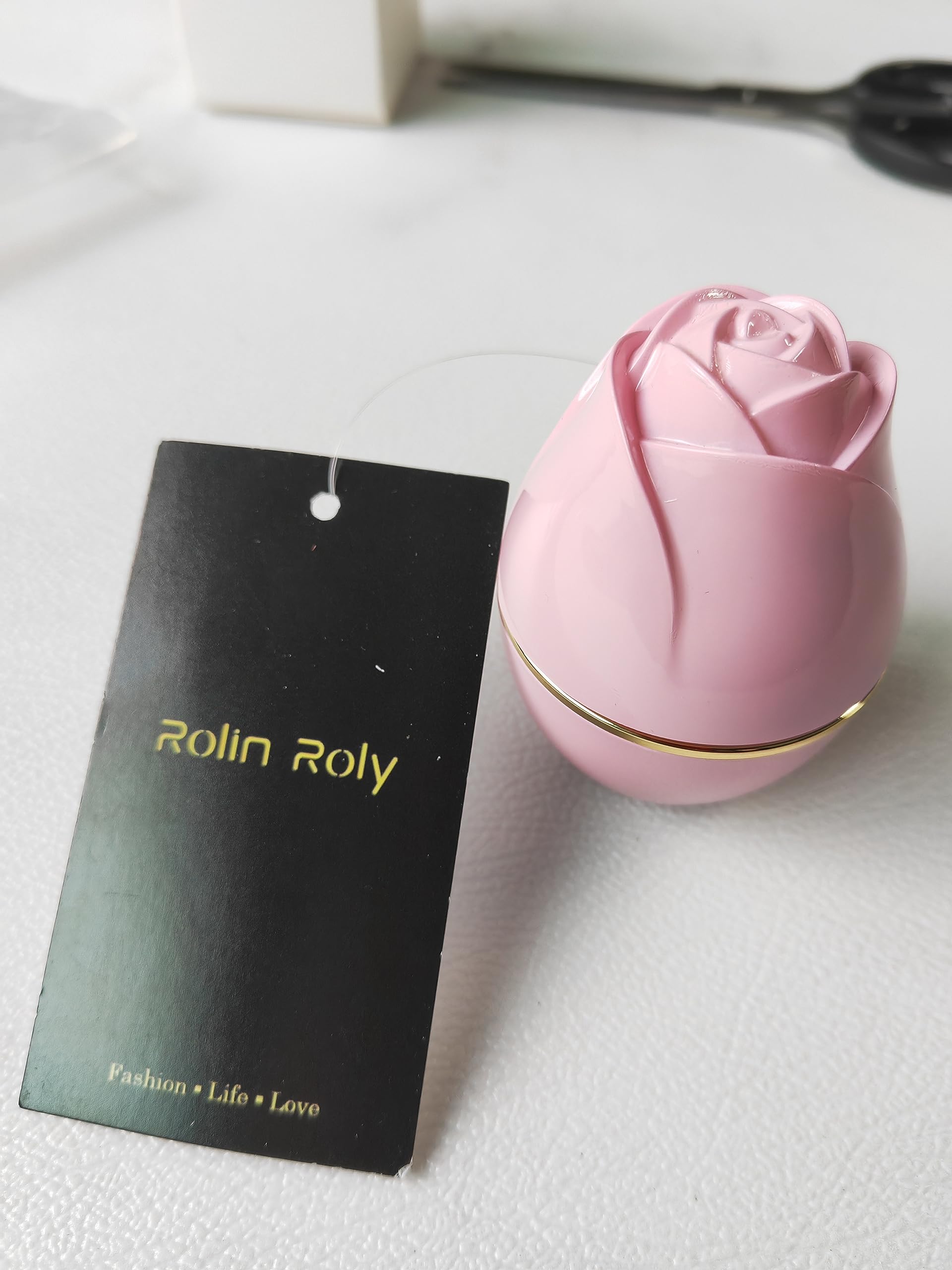 Rolin Roly Boîte De Bague De Fiançailles En Forme De Rose Avec LED - Boîte à Bijoux Pour Proposition De Mariage