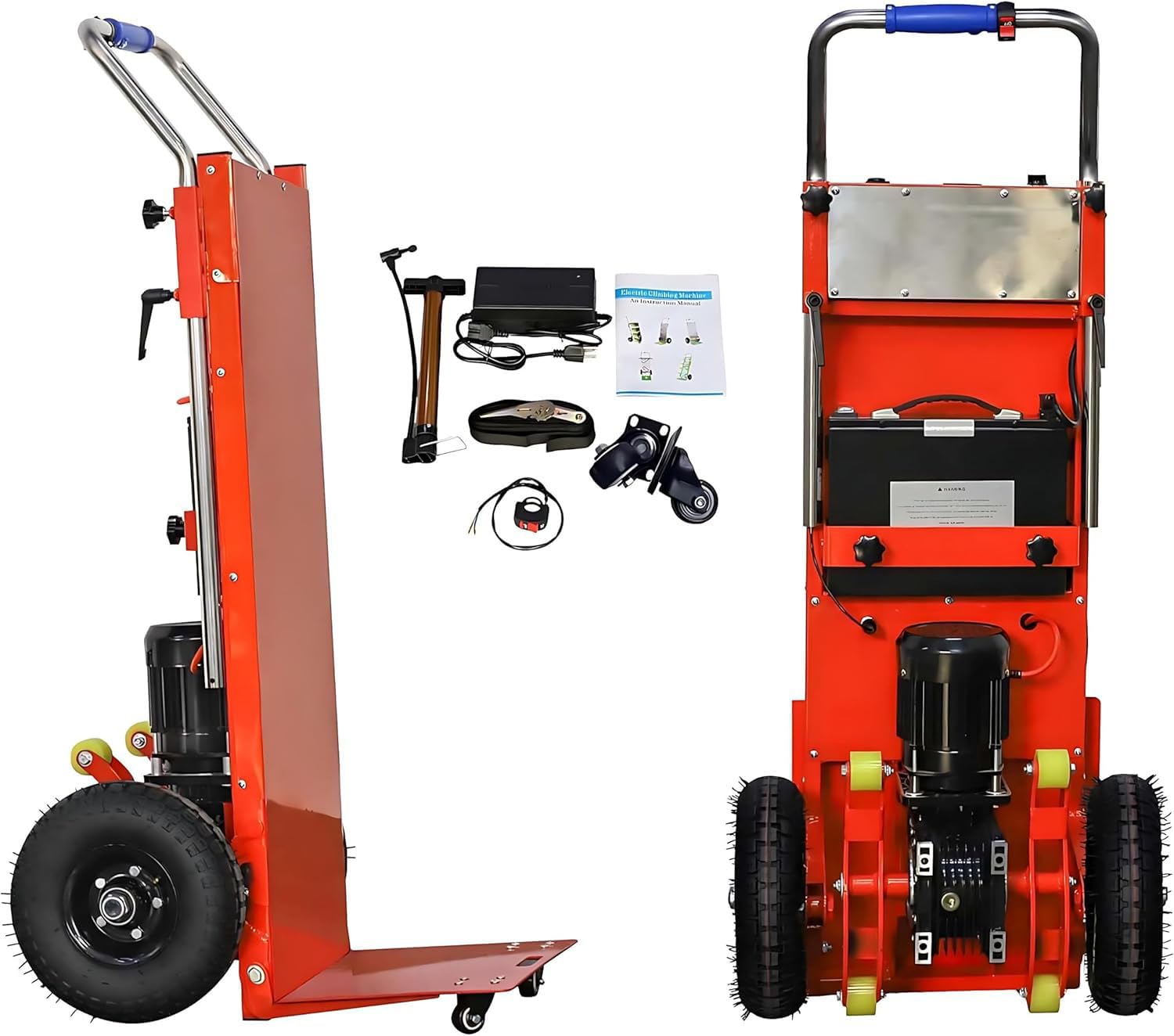 Carretilla De Mano EléCtrica Capacidad De Carga (400 Kg), Motor Sin Escobillas De 1200 W, BateríA De 48 V/36 Ah, Escaleras para Subir Y Bajar,02