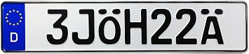 Asshole German License Plate