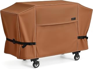 NettyPro Griddle Cover for Blackstone 28 inch Griddle Waterproof Heavy Duty 2 Burner Flat Top Gas Grill Cover 28" Cooking Station Camping, Brown