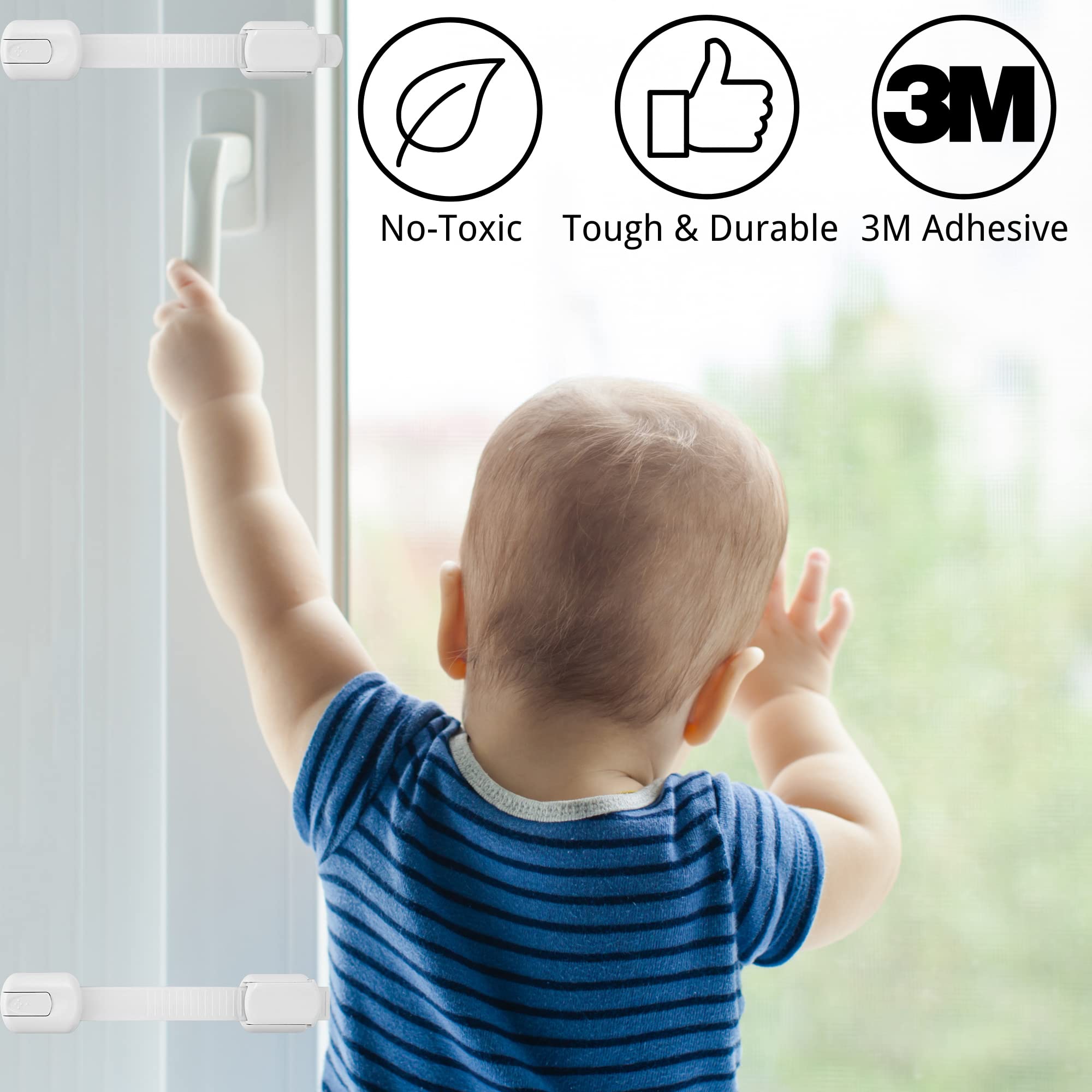 Lot de 10 Serrures de Sécurité Bébé pour Tiroirs et Armoires Lubibi, Ajustable Facile à Installer