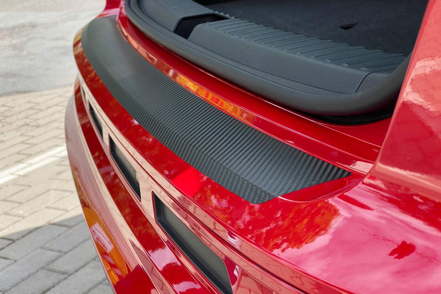 teileplus24 OS604 Ladekantenschutz und Einstiegsleisten Folie kompatibel mit VW T-ROC 2017-2025 Profi-Rakel