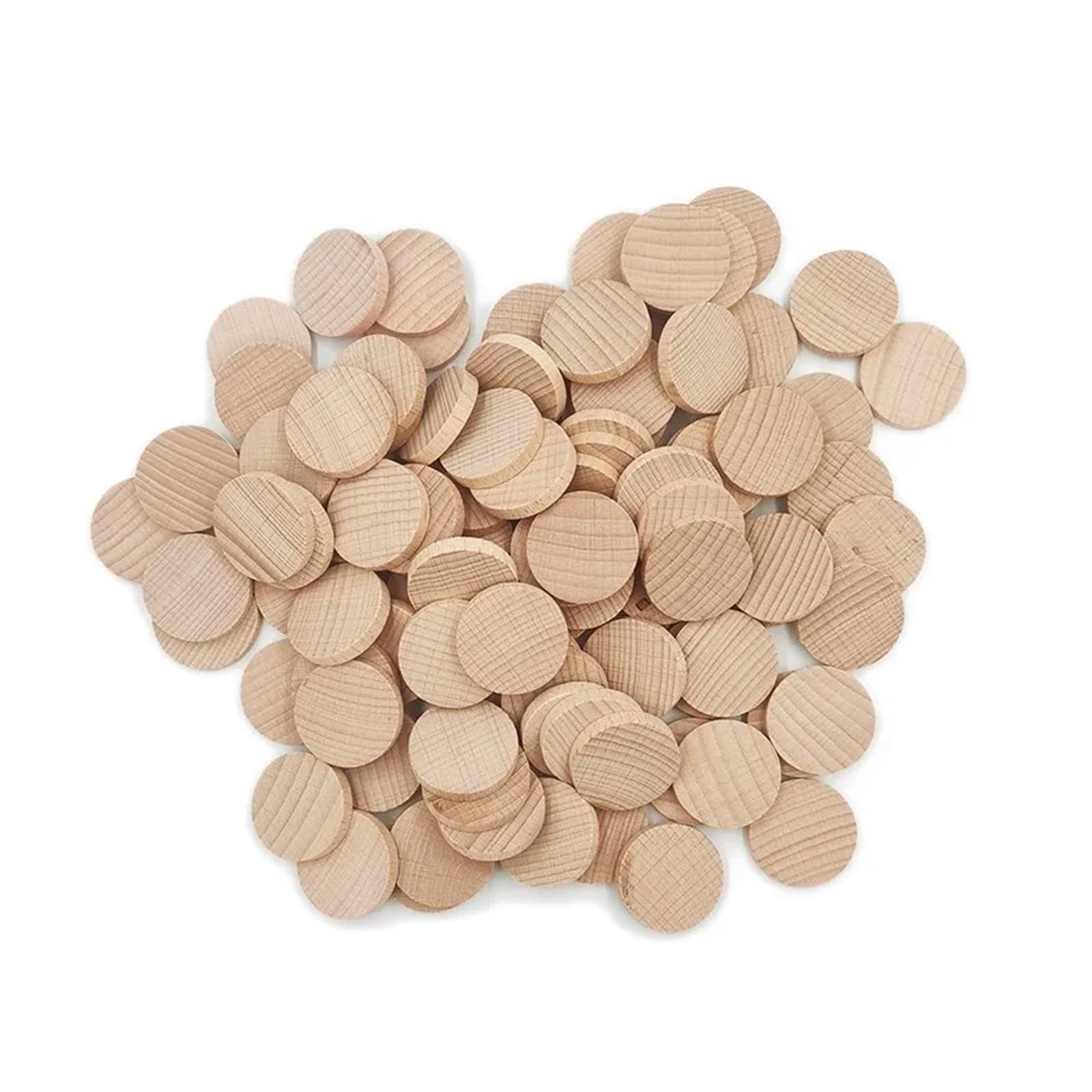 Niedokończone kawałki drewna, plastry, 3 cm/5 cm Okrągłe drewniane krążki do rękodzieła Wycinanki z Ozdoby świąteczne i dekoracji(100pcs Round cornor 5cm)