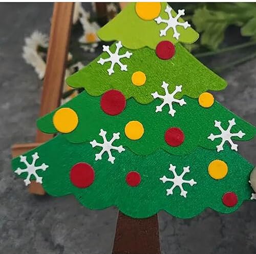 Miniatura 6 de Troqueles de metal de felicitación para árbol de Navidad para hacer tarjetas, troqueles de corte de tarjetas de árbol de copo de nieve de Navidad,