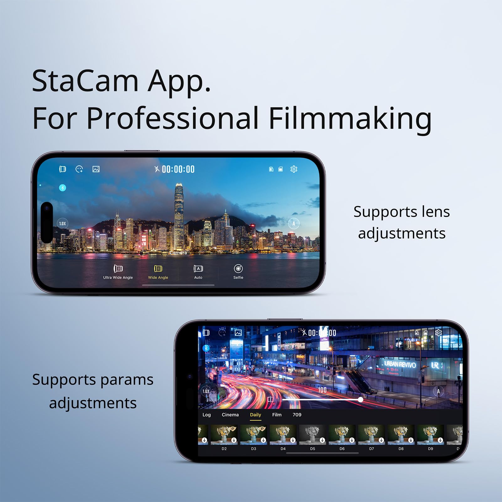 5E-Smartphone-Gimbal-Stabilisator, 3-Achsen-Gimbal-Stabilisator für Smartphones mit Magnetischer KI-Tracking, 680LUX-Füllung, Tragbares Stativ-Kit Zum (Glatt 5e)