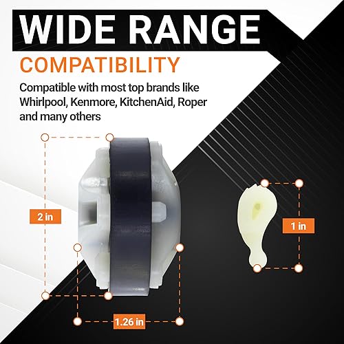 Miniatura 2 de BlueStars 285753A Kit de acoplamiento de motor de accionamiento directo con núcleo de metal y 4 paquetes 80040 Kit de perros agitadores para