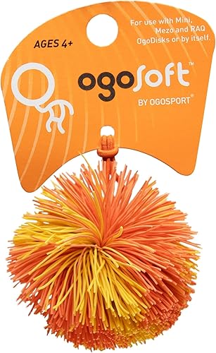 OgoSoft - Pelota de mono con pompón de goma, bola de repuesto para juegos OgoDisk y más, alivio del estrés, juguete sensorial y antiestrés, para